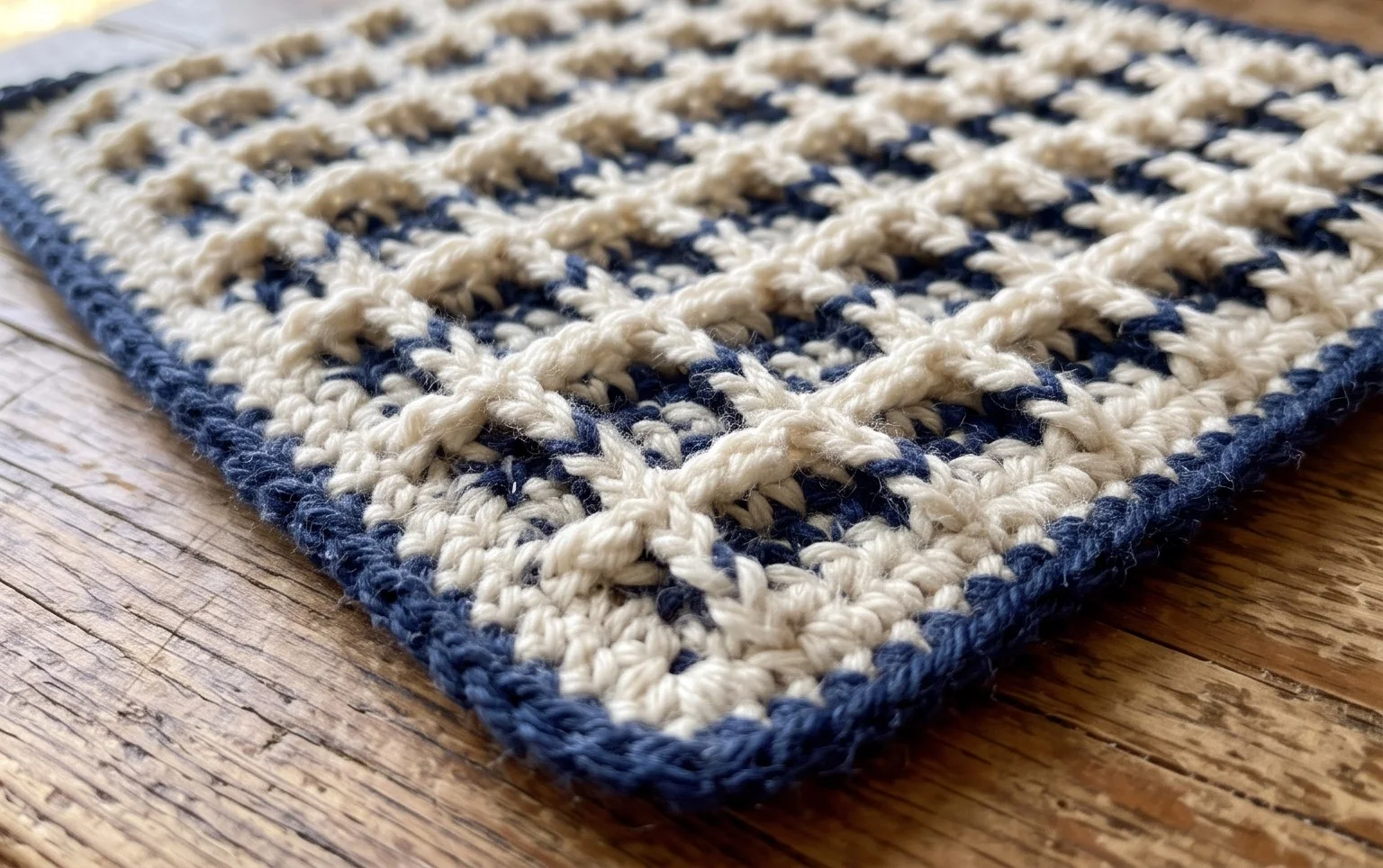 Diamond Waffle Hot Pads | Crafting Happiness