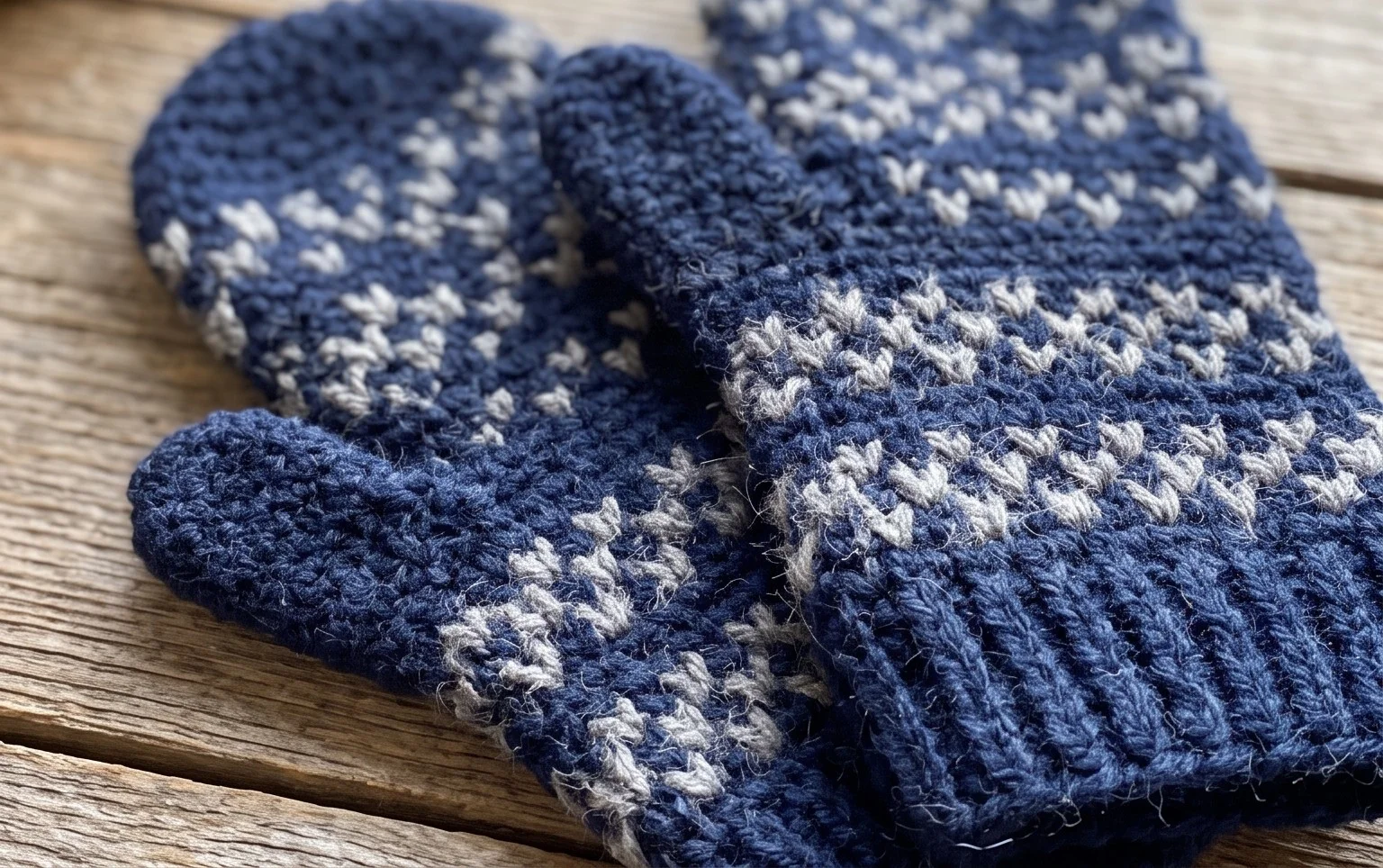 Traditional Crochet Mitten Pattern