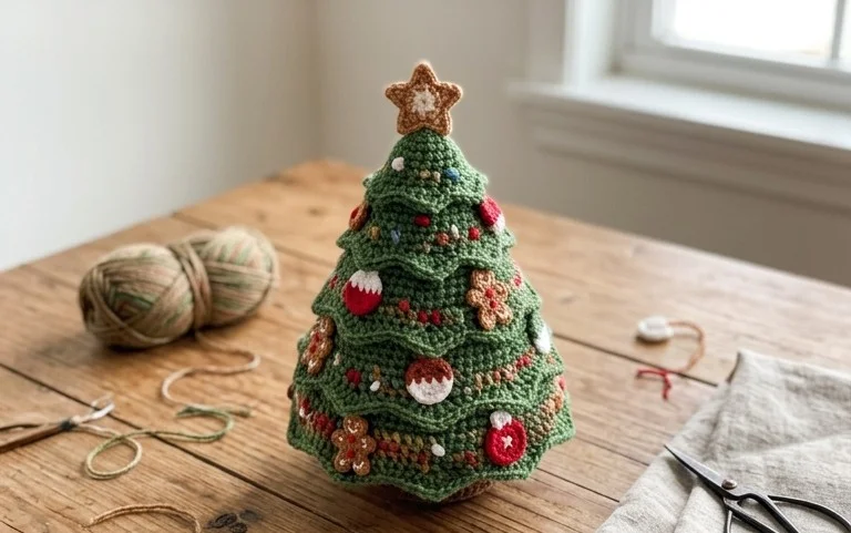 Amigurumi Gingerbread Tree Free Pattern: Easy Crochet Toy