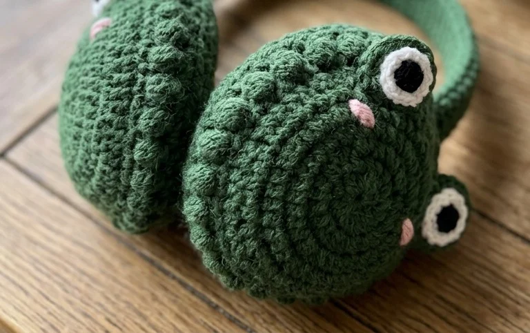 So Adorable! DIY Crochet Froggy Earmuffs