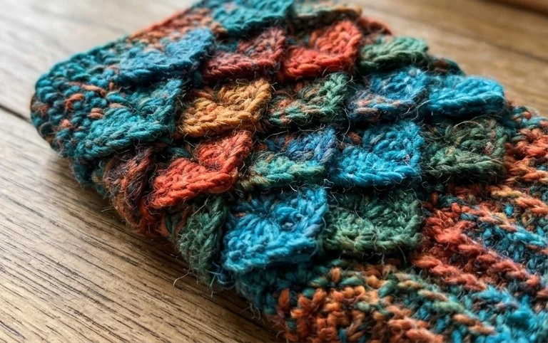 Dragon Scale Fingerless Mitts