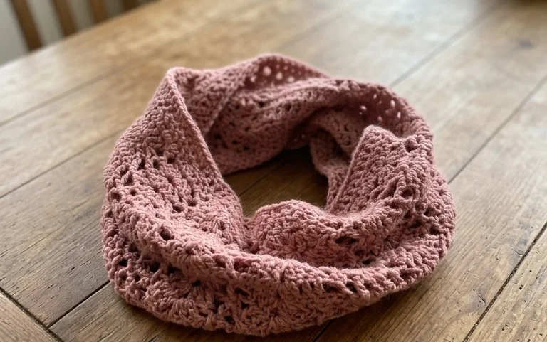 Easy Lace Cowled Neckwarmer: Free Crochet Pattern