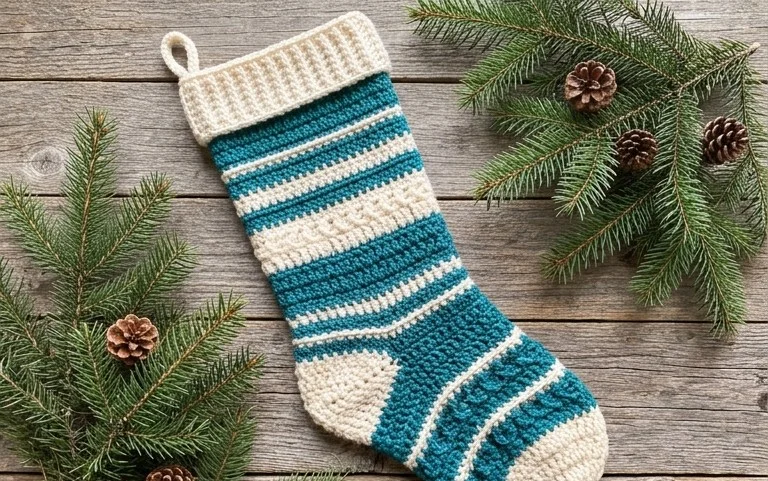 15 Free Crochet Christmas Stocking Patterns to Decorate