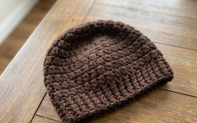 Coffee Bean Slouchy Beanie: Free Beginner Crochet Pattern